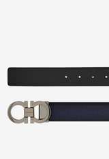 Ferragamo Gancini Reversible and Adjustable Belt Multicolor 679535 DOUBLE ADJUS 790261 GRAPHITE