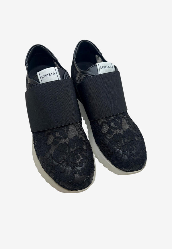 Le Silla Reiko Wave Low-Top Sneakers 6833N040ZGPPLAC 225 Black