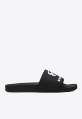 Balenciaga Unity Sports Icon Rubber Slides Black 689031W1SA6/Q_BALEN-1090