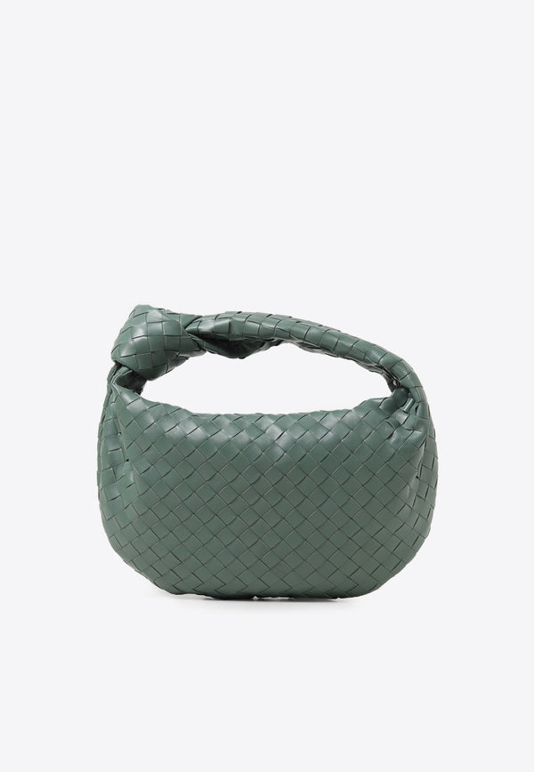 Bottega Veneta Teen Jodie Top Handle Bag in Intrecciato Leather 690225VCPP0 3198 Aloe