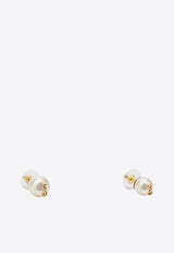 Saint Laurent Asymmetrical Cassandre Pearl Stud Earrings Pearl 691563Y1526/P_YSL-9018