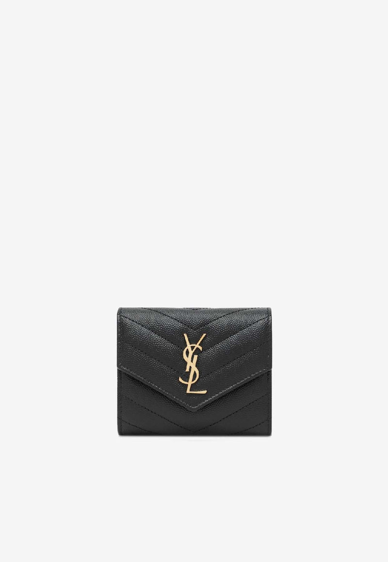 Saint Laurent Cassandre Matelassé Tri Fold Wallet 692061BOW01/R_YSL-1000