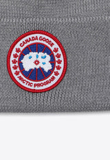 Canada Goose Logo Patch Wool Beanie Gray 6936MUWO/P_CANAD-115