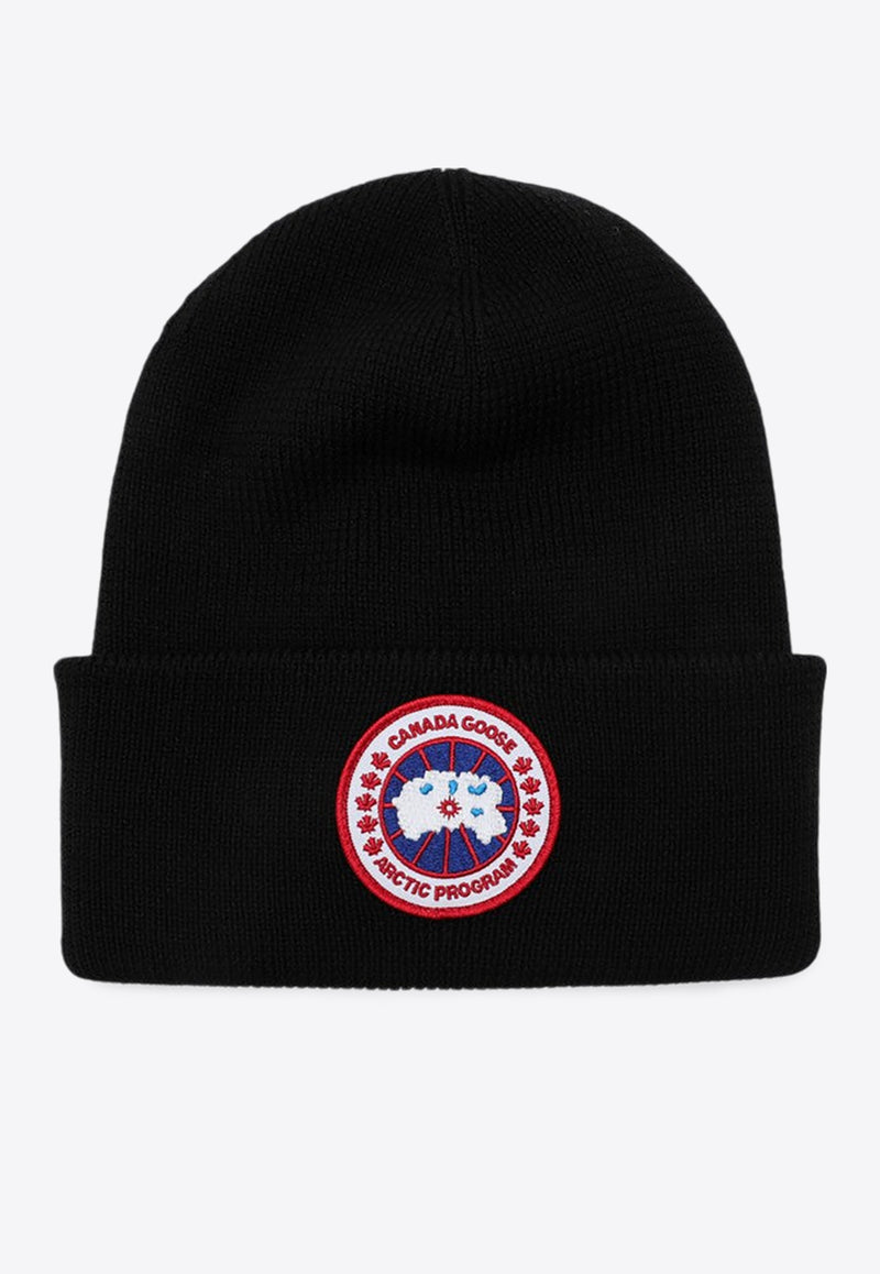 Canada Goose Logo Patch Wool Beanie Black 6936MUWO/P_CANAD-61