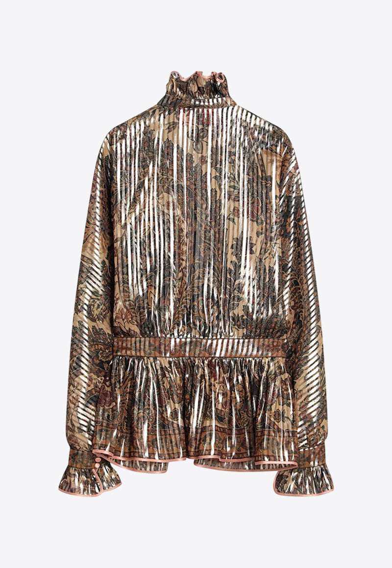 Valentino Voyage Imaginaire Print Pekin Blouse Multicolor 6B0AB7G19AW/Q_VALE-UK1