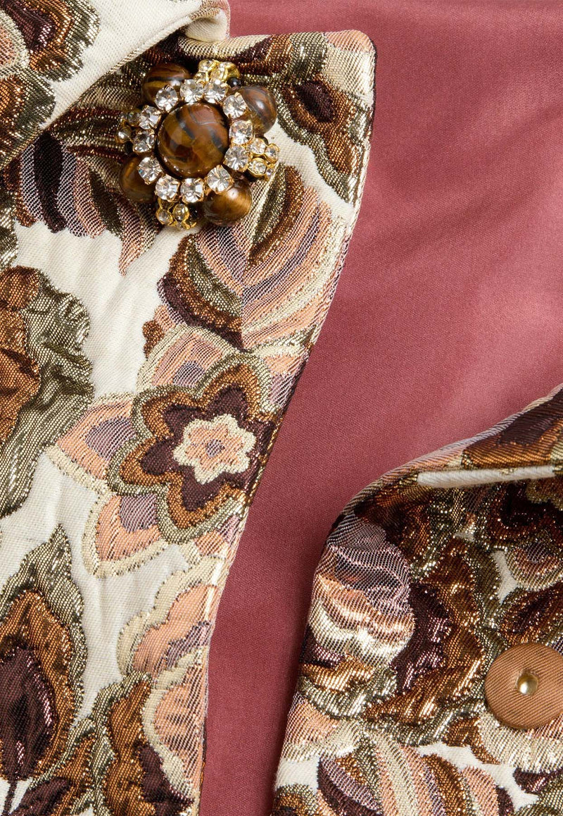 Valentino Après L'Hiver Matelassé Floral Jacket Multicolor 6B3CE3Y091M QYY