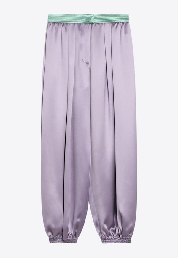 Valentino Wide Pleated Silk Pants Lilac 6B3RB69090E/Q_VALE-QXX