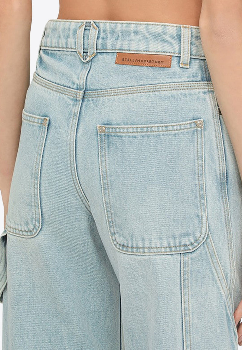 Stella McCartney Basic Wide-Leg Mid-Rise Jeans 6D02433SPH62/O_STELL-4699