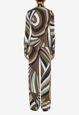 Iride Print Straight-Leg Pants