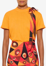 Crewneck T-shirt with Silk Scarf