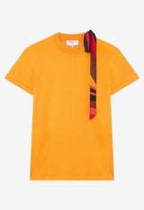 Crewneck T-shirt with Silk Scarf