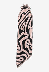 Pucci Labirinto Print Asymmetric Midi Dress Multicolor