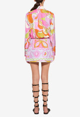Pucci Angoli Print Silk Mini Skirt Multicolor 6HRV36 6H863 059