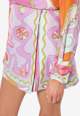 Pucci Angoli Print Silk Mini Skirt Multicolor 6HRV36 6H863 059