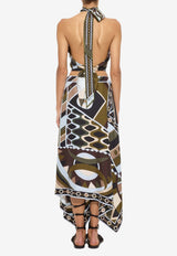Pucci Vivara Print Asymmetric Midi Skirt Multicolor