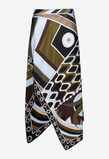 Pucci Vivara Print Asymmetric Midi Skirt Multicolor