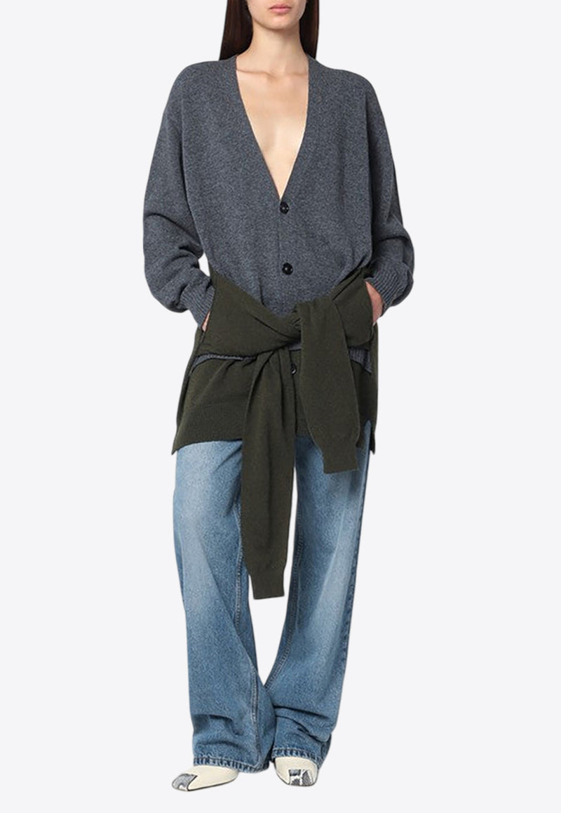 Stella McCartney Wool Cardigan with Crossed Sleeves Multicolor 6K10433S2582/R_STELL-8490