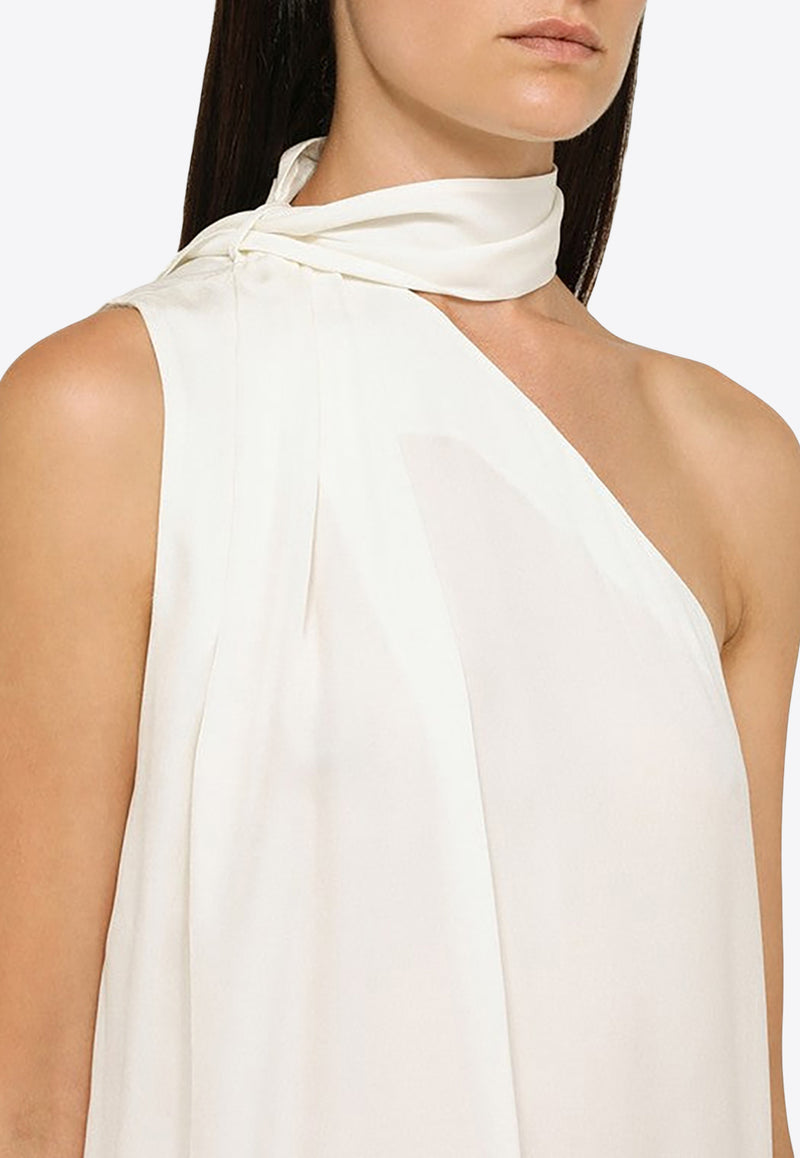 Stella McCartney One-Shoulder Sleeveless Top Cream 6T01503CU351/N_STELL-9200