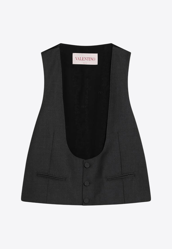 Valentino Classic Wool Vest Gray 6V0CFA65AEQ/Q_VALE-7KC