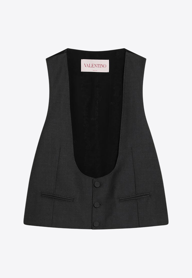 Valentino Classic Wool Vest Gray 6V0CFA65AEQ/Q_VALE-7KC