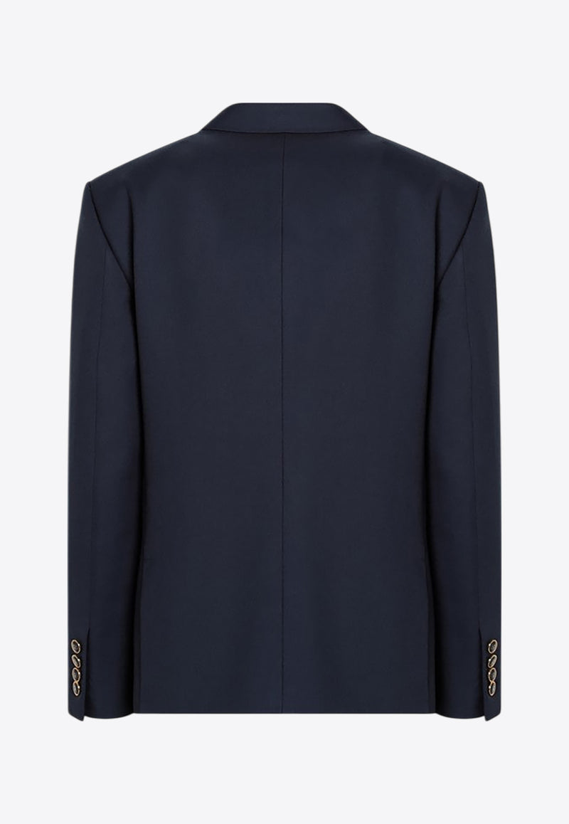 Valentino Single-Breasted Wool Blazer Blue 6V3CEG959EB/Q_VALE-D51