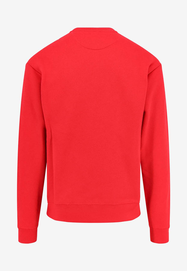 Valentino Chez Logo Print Sweatshirt Red 6V3MF28RAQB_157