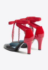 Valentino  Foliefoliage 85 Décolleté Leather Pumps Black 6W0S0LT5UTM/Q_VALE-JT0