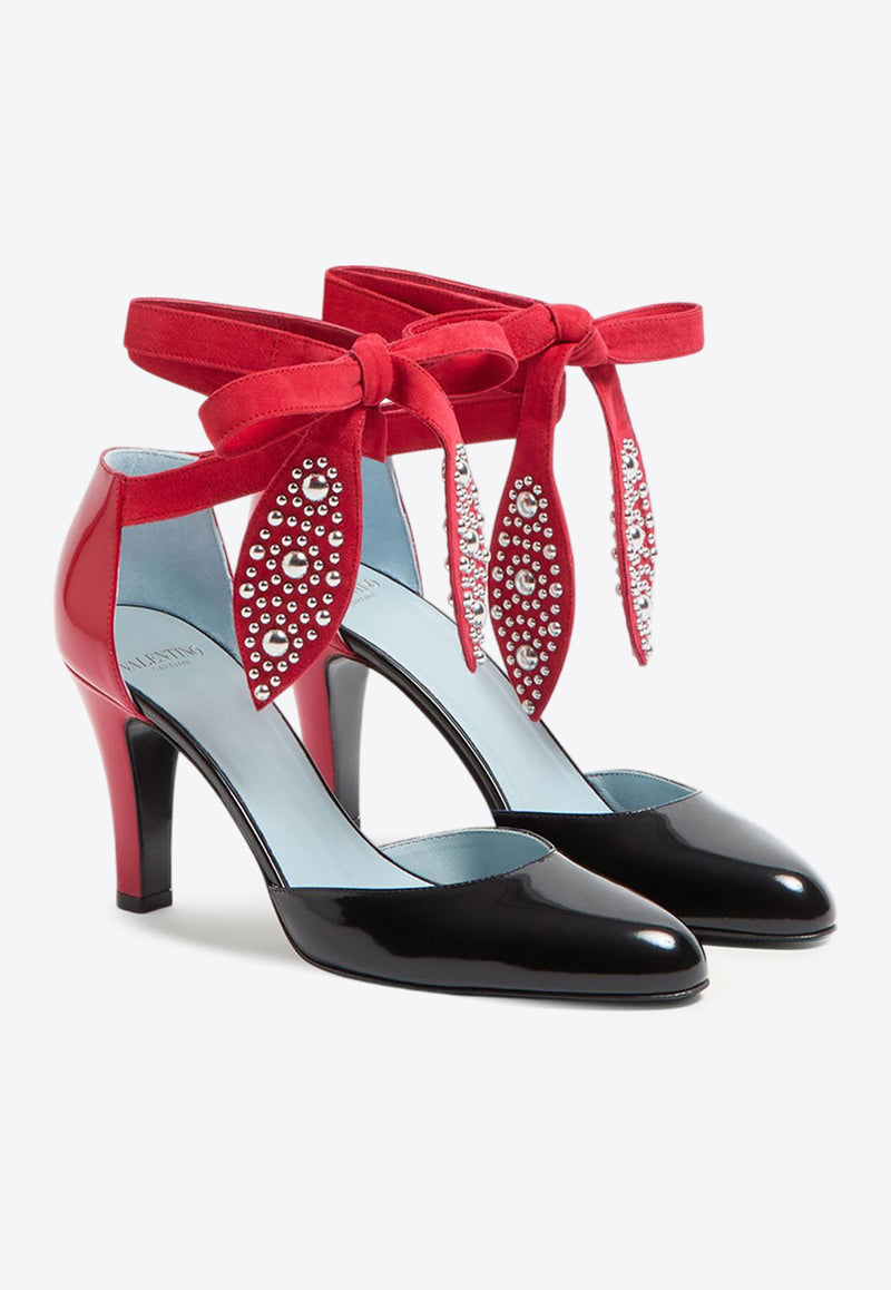 Valentino  Foliefoliage 85 Décolleté Leather Pumps Black 6W0S0LT5UTM/Q_VALE-JT0