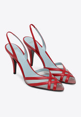 Valentino Impudance 90 Leather Slingback Sandals Red 6W0S0LT6PDY/Q_VALE-JU5