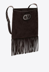 Valentino Fringed Suede Crossbody Bag Brown 6W2B0R29TYW/Q_VALE-6U7