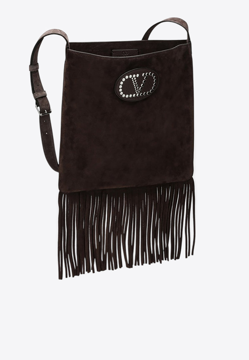 Valentino Fringed Suede Crossbody Bag Brown 6W2B0R29TYW/Q_VALE-6U7