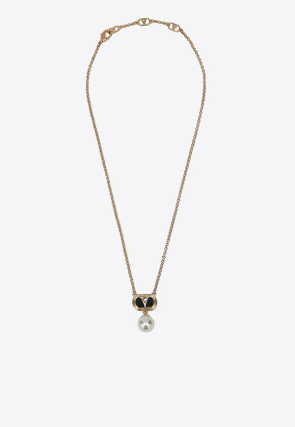 Valentino VLogo Ovalette Necklace Gold 6W2J0X88NBS/Q_VALE-RFR