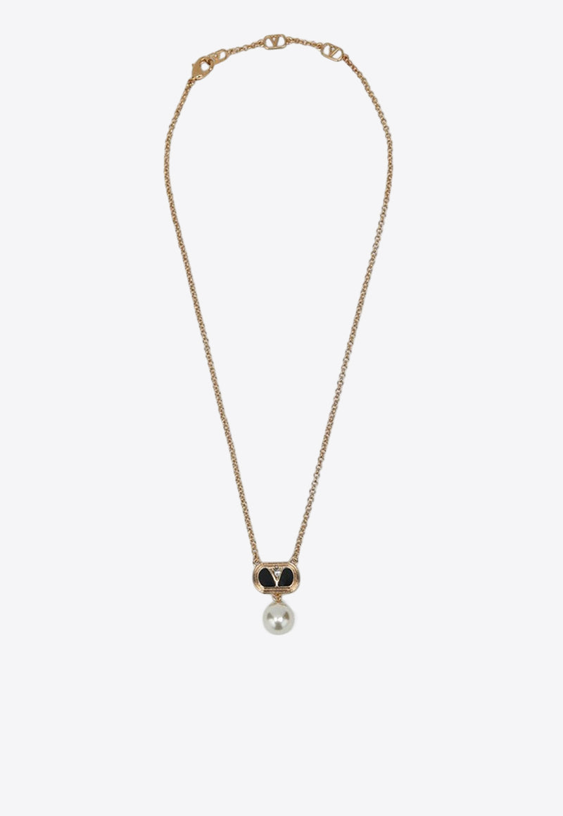 Valentino VLogo Ovalette Necklace Gold 6W2J0X88NBS/Q_VALE-RFR