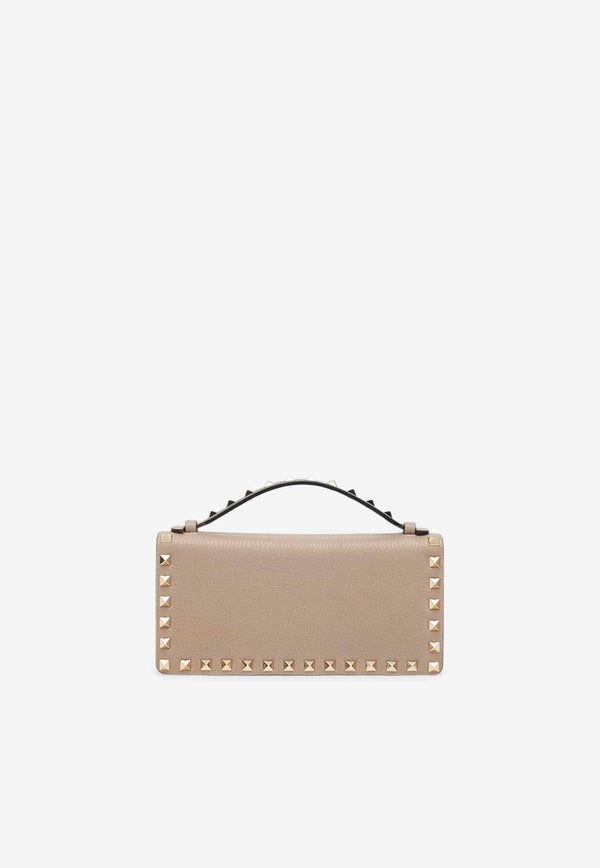 Valentino Rockstud Leather Chain Clutch Blush 6W2P0AK2VSH/Q_VALE-P45