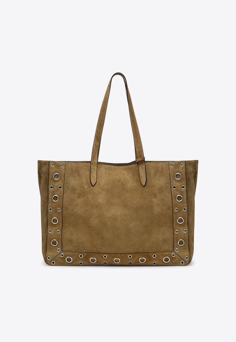 Valentino Large Nellcôte Suede Tote Bag Brown 6Y0B0D58SVI/Q_VALE-RDX