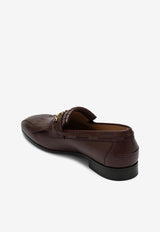 Valentino VLogo Signature Leather Loafers Brown 6Y0S0L05VMH/Q_VALE-BZV