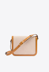 Valentino 9T05 Leather and Canvas Shoulder Bag Beige 6Y2B0D05ZJE REK