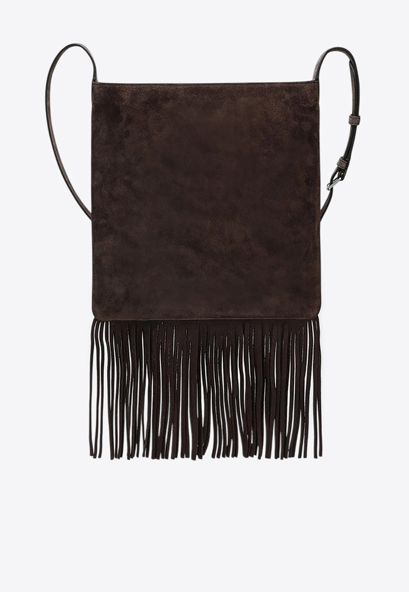 Valentino Nellcote VLogo Fringed Messenger Bag Brown 6Y2B0D26SZX/Q_VALE-6U7