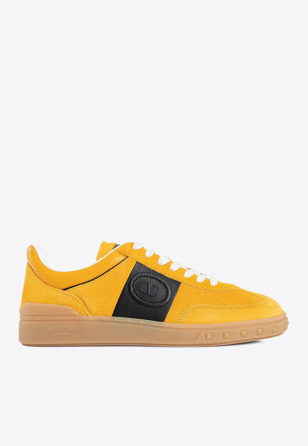 Valentino Upvillage Low-Top Suede Sneakers Yellow 6Y2S0H77LAL RJB