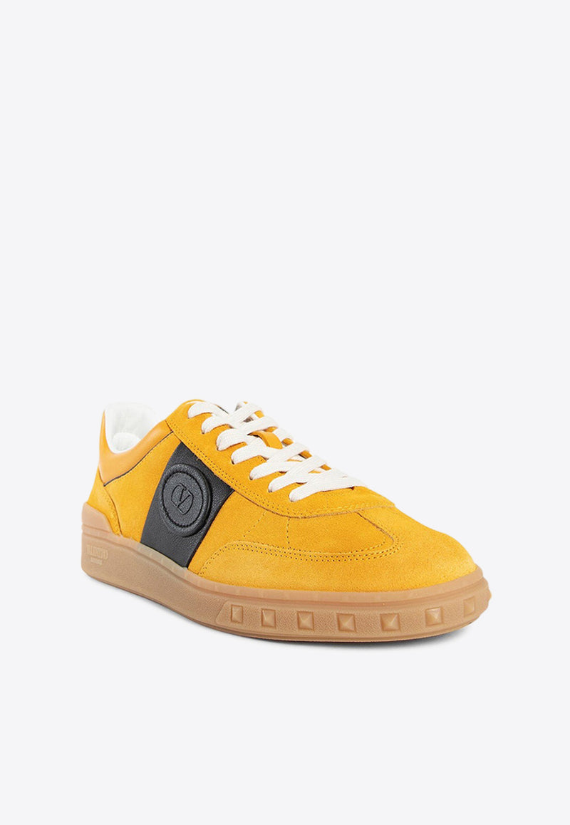Valentino Upvillage Low-Top Suede Sneakers Yellow 6Y2S0H77LAL RJB