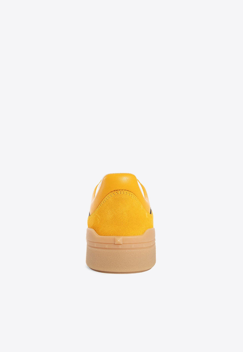 Valentino Upvillage Low-Top Suede Sneakers Yellow 6Y2S0H77LAL RJB