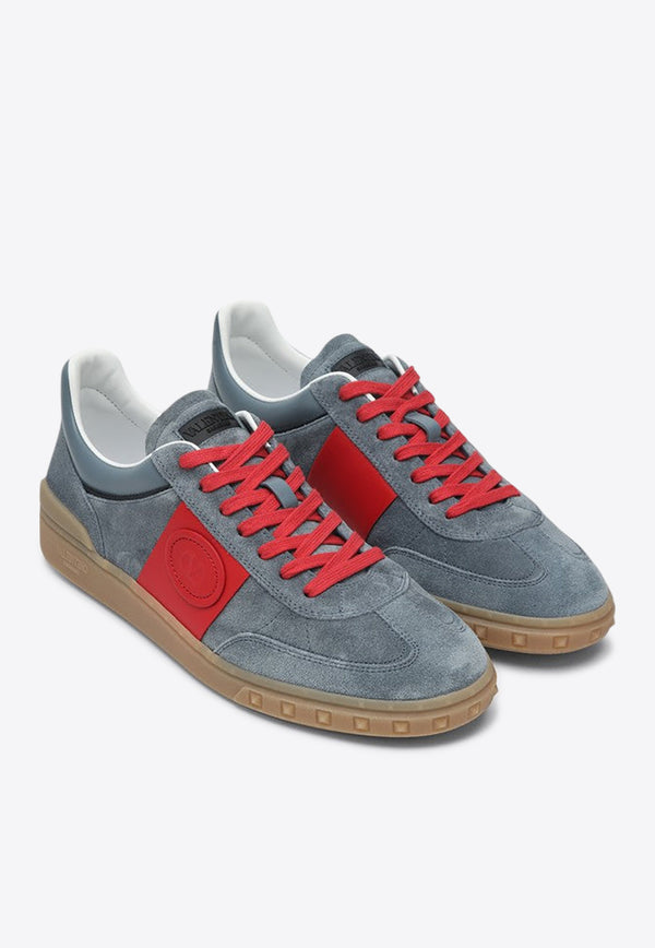 Valentino Upvillage Low-Top Suede Sneakers Gray 6Y2S0H77LAL/Q_VALE-RJD