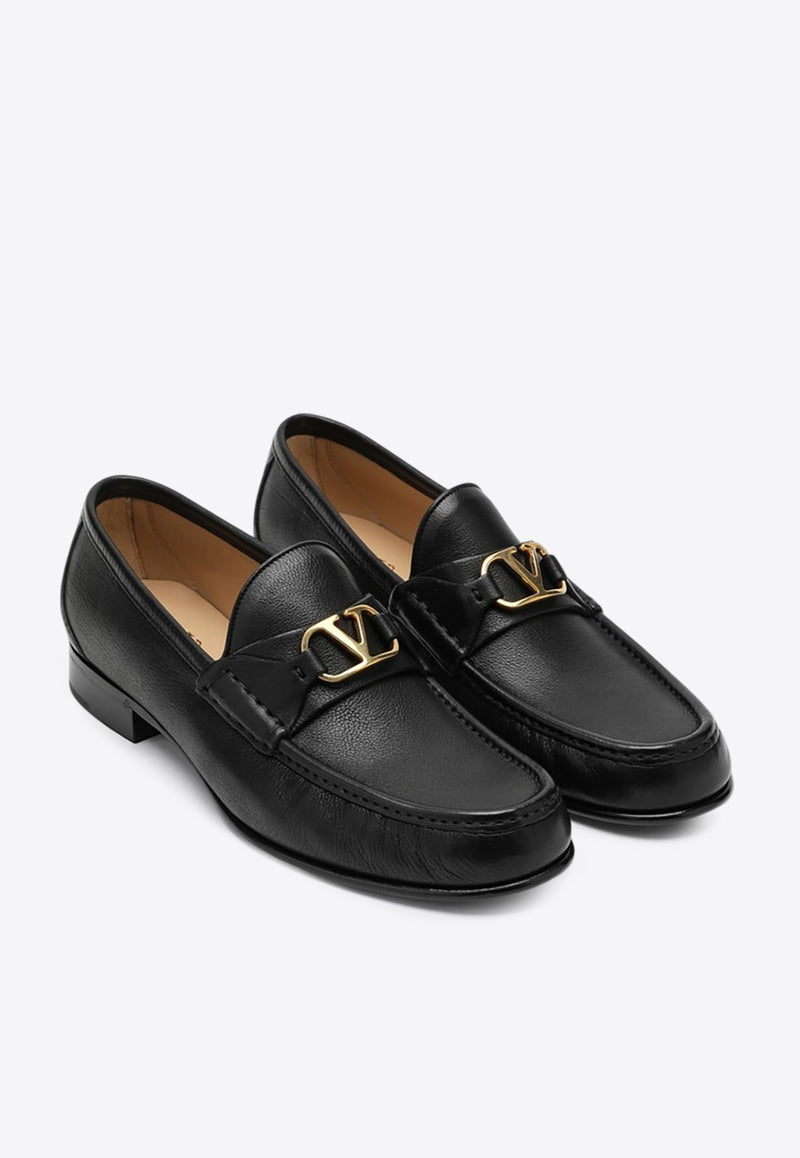 Valentino VLogo Leather Loafers Black 6Y2S0J68MIL/Q_VALE-0NO