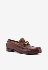 Valentino VLogo Leather Loafers Brown 6Y2S0J68MIL_ZWX