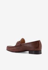 Valentino VLogo Leather Loafers Brown 6Y2S0J68MIL_ZWX