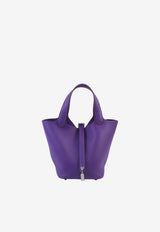 Picotin Lock 18 Bag in Purple Clemence with Palladium Hardware