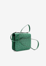 Constance 18 in Vert Vertigo Ostrich Leather with Palladium Hardware