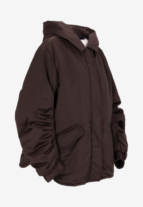 LEMPELIUS Padded Hood Jacket Brown 261ENY_49