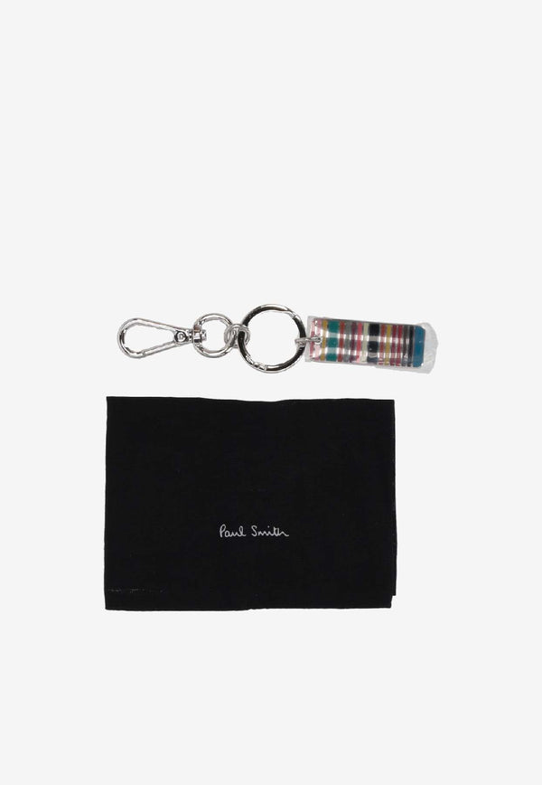 Paul Smith Signature Stripe Tag Keyring Multicolor M1AKEYRMSTAG_92