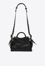 Balenciaga XS Neo Cagole Top Handle Bag in Calf Leather 700940210B0/O_BALEN-1000 Black